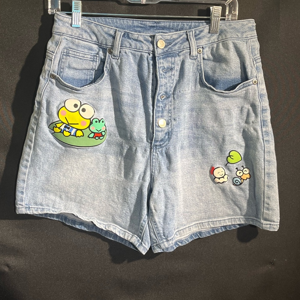 Keroppi Sanrio Denim Shorts